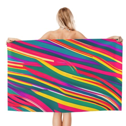 Toalla de playa arcoíris unisex cómoda y de secado rápido 3