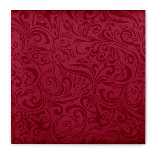 Mank Airlaid Servietten 40x40 cm 1/4-Falz, bordeaux weinrot altrot rot, von Mank Motiv