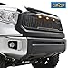 EAG Replacement ABS Grille Upper Front Hood Grill - Matte Black - with Amber LED Lights Fit for 14-21 Tundra