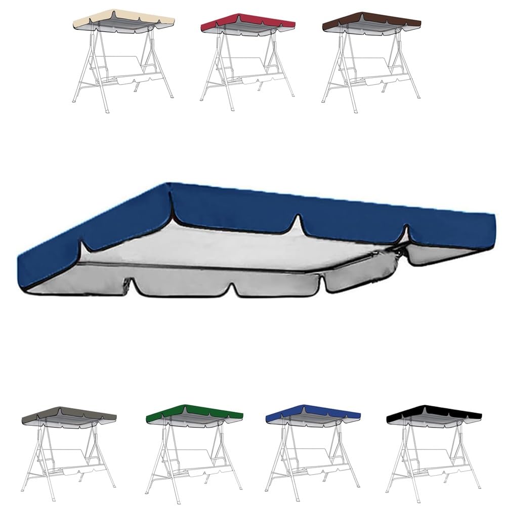 Qcknkmgg Blue Replacement Canopy For Outdoor Swing, Patio Swing Canopy Replacement Cover Multicolor Multiple Sizes(,56X47x7in(142X120x18cm))