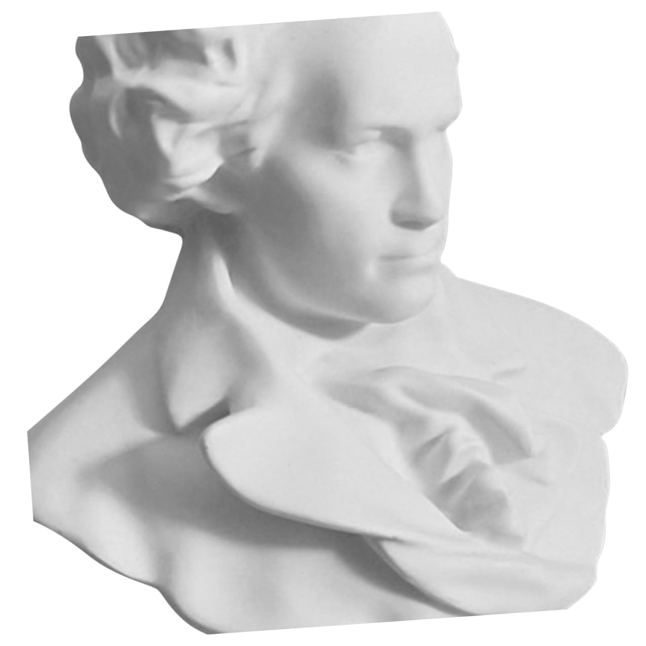 Beavorty Beethoven - Escultura de resina de estilo europeo para decoración del hogar, sala de estar, decoración artística de resina nórdica, estatua de retrato para porche de hotel