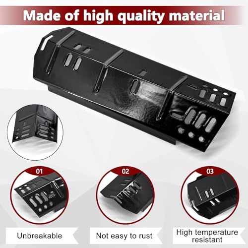 Hiorucet Grill Replacement Parts for Dyna Glo DGH450CRP Gas Grill, DGH450CRP Drip Pan, Heat Plates, Burner Tubes for DGH450CRP Grill Replacement Parts, 23.6" - 31.6" Grease Tray with Catch Pan by Hiorucet - Image 9
