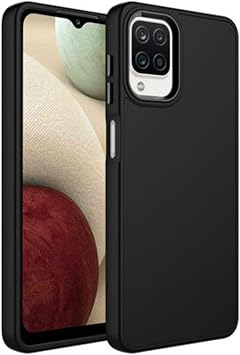 Galaxy M22 Kılıf Metal Çerçeve ve Buton Tasarımlı Silikon Luna Kapak + Ekran Koruma 4857
