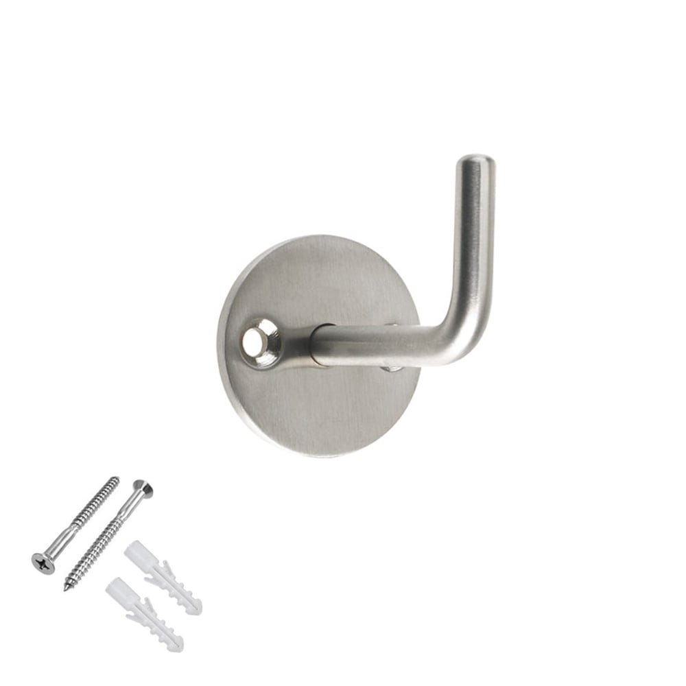 ZAS74SS Circular Single Robe Hook Satin Stainless Steel from The Door Handle Store