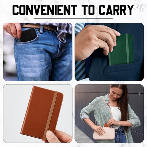 Mini carnet ligné 10,2x6,3 cm avec couverture rigide pour bloc-notes de bureau - 4