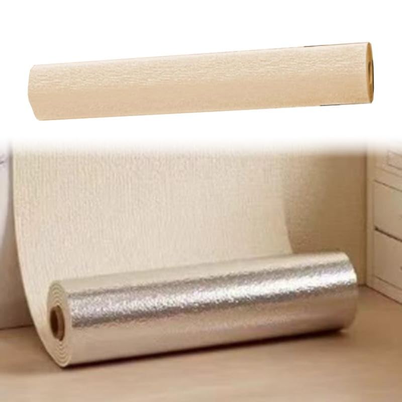 Sticker mural imperméable XPE beige pour masquer les défauts des murs - 3