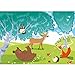 Produktbild Runa Art Fototapete Kinderzimmer Waldtiere 352 x 250 cm Vlies Tapeten XXL Moderne Wandtapete Babyzimmer Grün Braun 9122011a