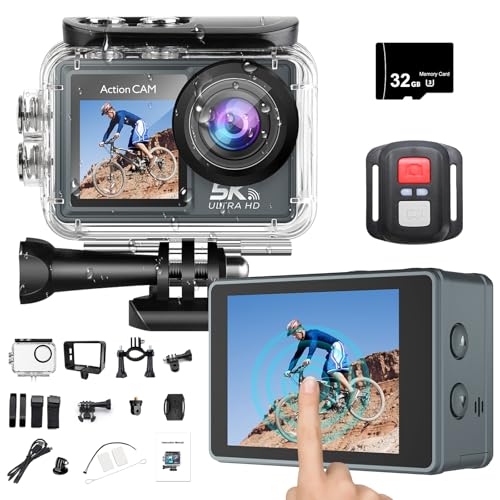 Ourlife M40TR 5K WiFi Action Camera Front LCD & Touch