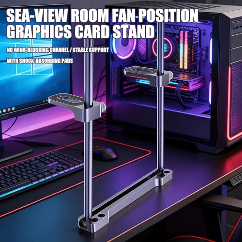 Support de carte graphique compact en aluminium pour espace de jeu épuré