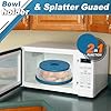2 in 1,WENWELL Microwave Splatter Cover for Food & Mat, Vented Collapsible Kitchen dish bowl Plate lid Can be Hung, Easy to Shake Hands,Drainer Basket,BPA-Free Silicone & Plastic #2