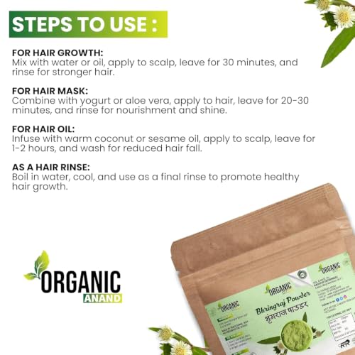 Image of Natural Bhringraj Powder for Hair Growth & Dandruff Control | Karisalankanni Powder (75Gm) | For Hair Mask and Eating | 100% Pure and Natural | No Chemical, No Preservatives