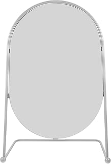 FOMIYES Makeup Mirror with Stand Elegant Silv...