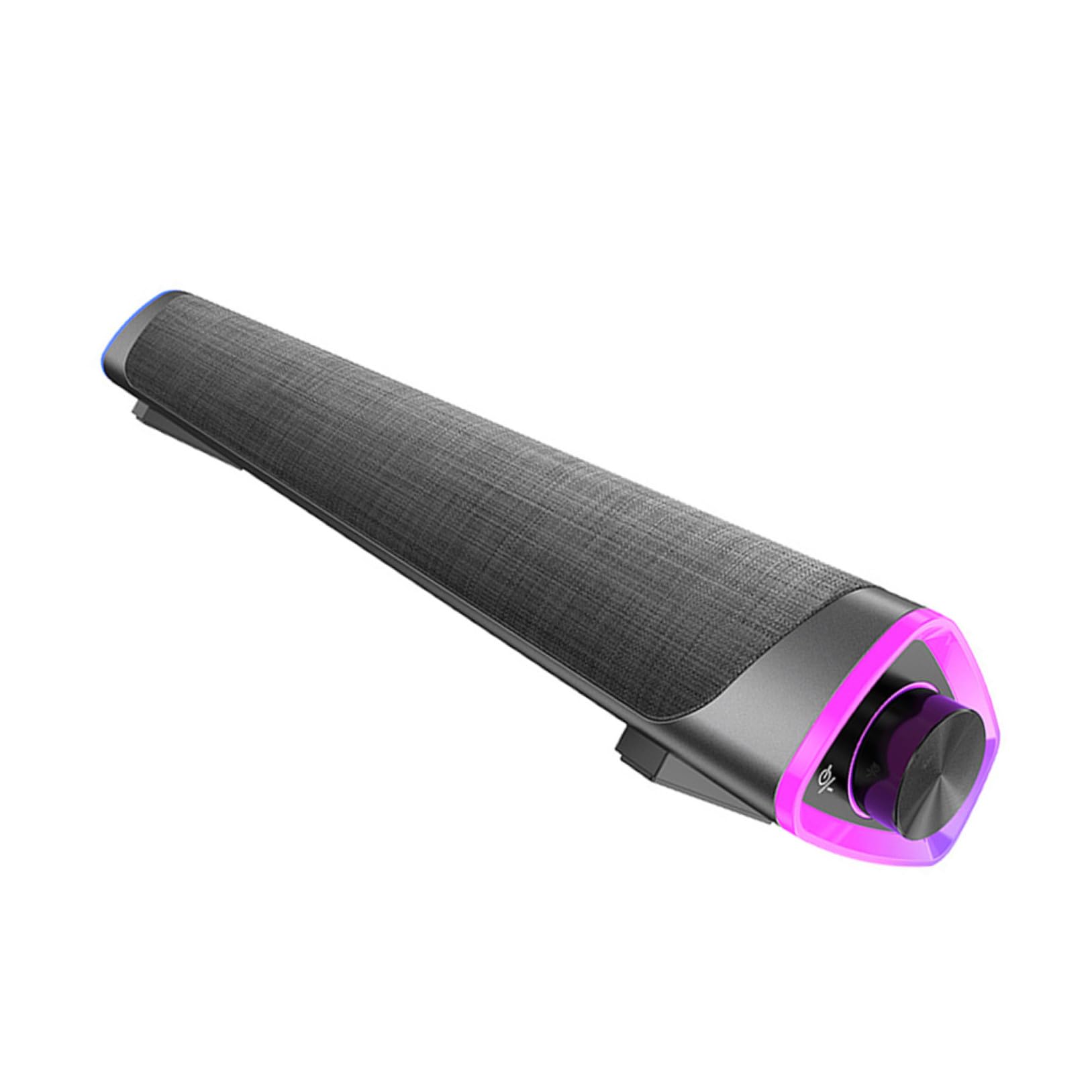 Tofficu Barre de Son Son Puissant et Clair Double Haut-Parleur Noire Filaire pour Ordinateur Tissu, pour Bureau et École