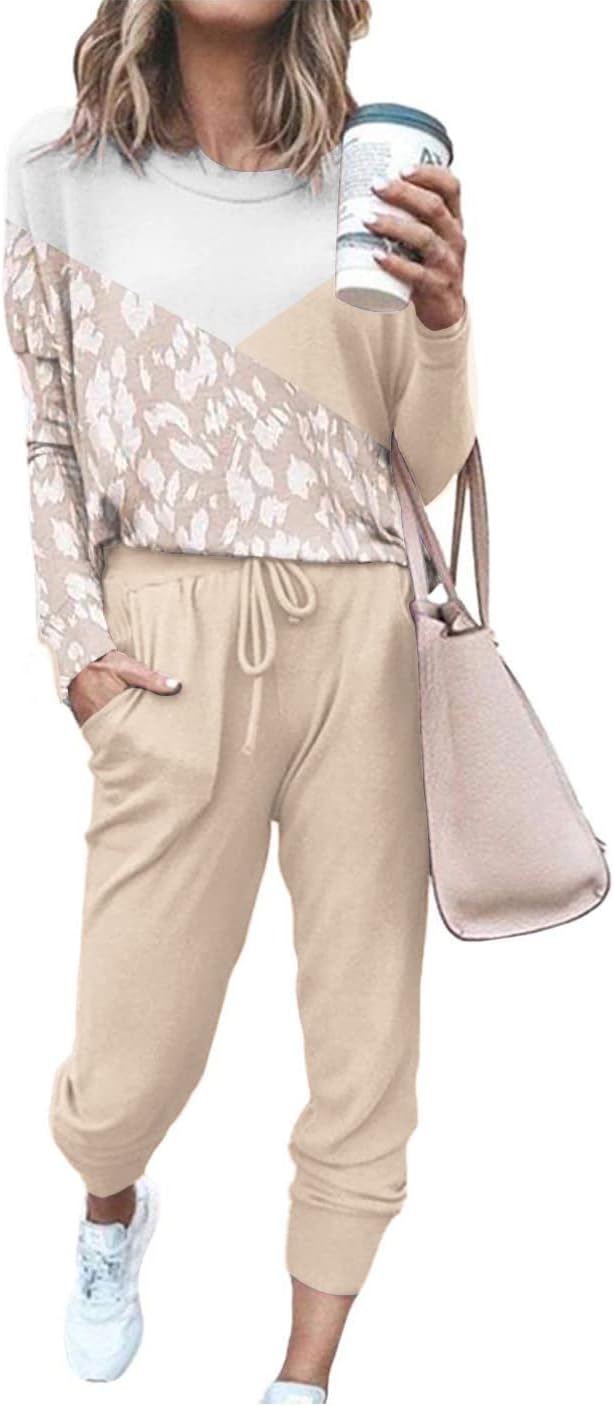 ETCYY NEW Lounge Sets for Women Sweatsuits Sets Two Piece Outfit Long Sleeve Pant Workout Athletic Tracksuits