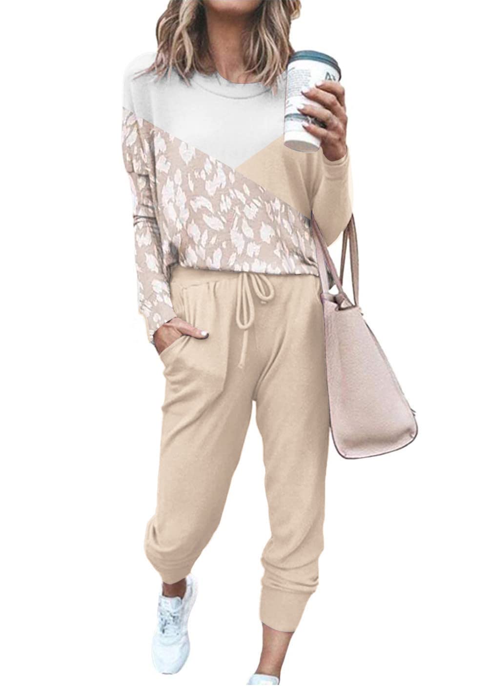 ETCYY NEW Lounge Sets for Women Sweatsuits Sets Two Piece Outfit Long Sleeve Pant Workout Athletic Tracksuits