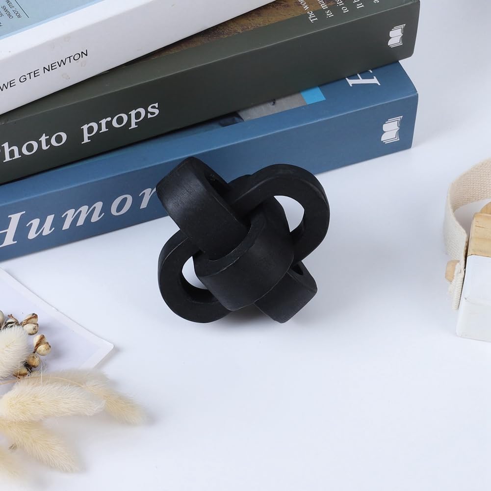 Yarn Holder URMAGIC Wood Chain Link Decor,4.3 In Decorative Wood  Chain,3-Link Square Shape Chain Decor,Rustic Country Wood Knot Decor,Coffee  Table Decor,Coffee Table Decor,Country Chain Knot Decor (Wood Decorative  Books