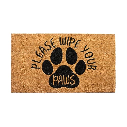 8. ”Please Wipe Your Paws” Bone Shape Doormat