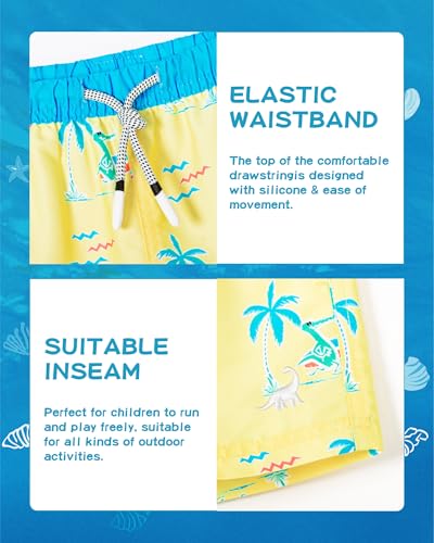 Image of SURF CUZ Boys Swim Trunks Toddler Swim Shorts UPF 50+ Bathing Suit for Boy Swimsuit Quick Dry Mesh Beach Boardshorts Swimwear
