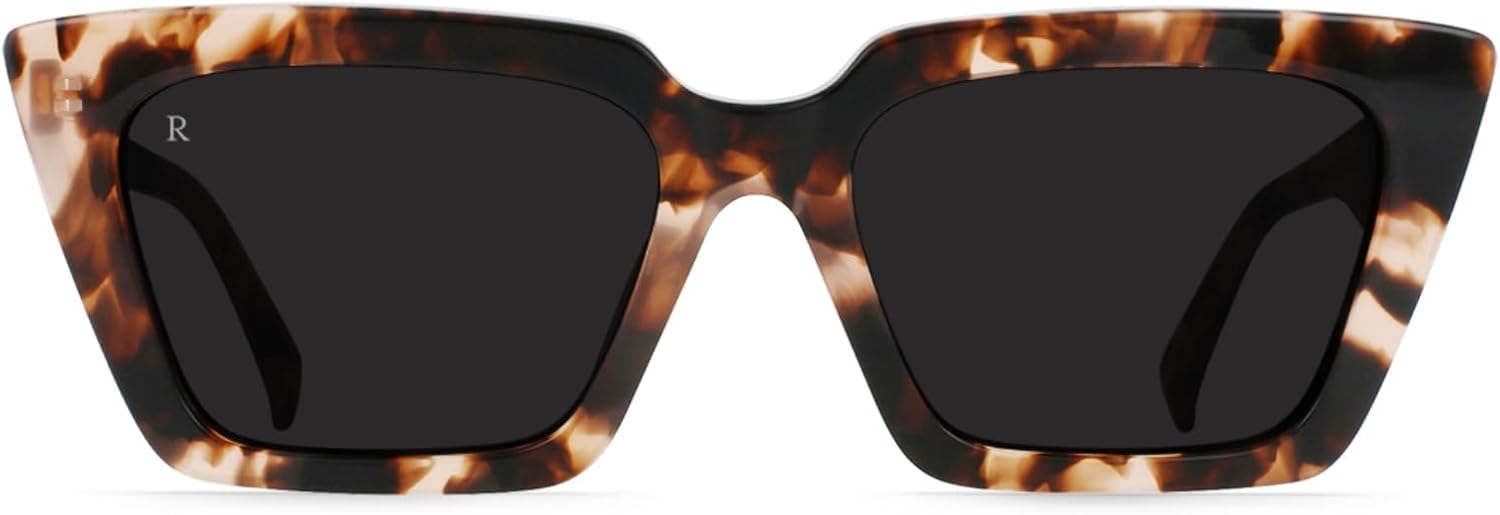 RAEN - Keera - Womens Retro Cat-Eye Sunglasses UV Protection - Coral Tortoise/Dark Smoke (Size 54 MM)