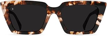 RAEN - Keera - Womens Retro Cat-Eye Sunglasses UV Protection - Coral Tortoise/Dark Smoke Size 54 MM