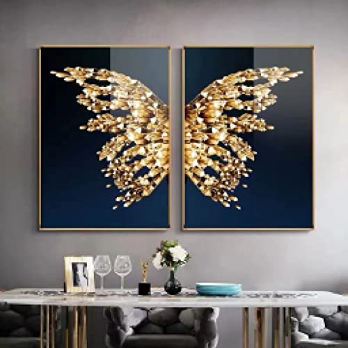 Toile art imprimé salle a manger decor nordique papillon ailes affiches