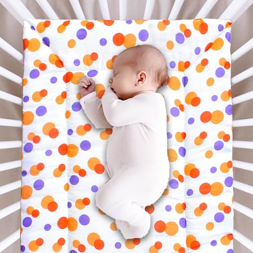 Image of VParents Cotton Crib Sheet for New Born Baby, Soft Cotton Godadi Set for Baby, Godari Bedding Sheet, Orange, Preemiee