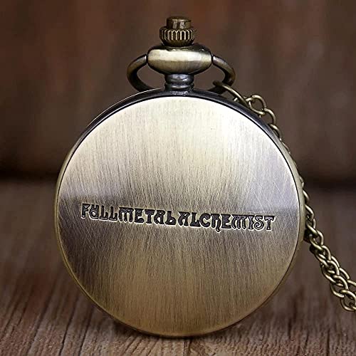 Tiong Pocket Watch Fullmetal Alchemist Anime With Chain For Cosplay Pendant Accessories With Gifts Box(Brown) #TOP7