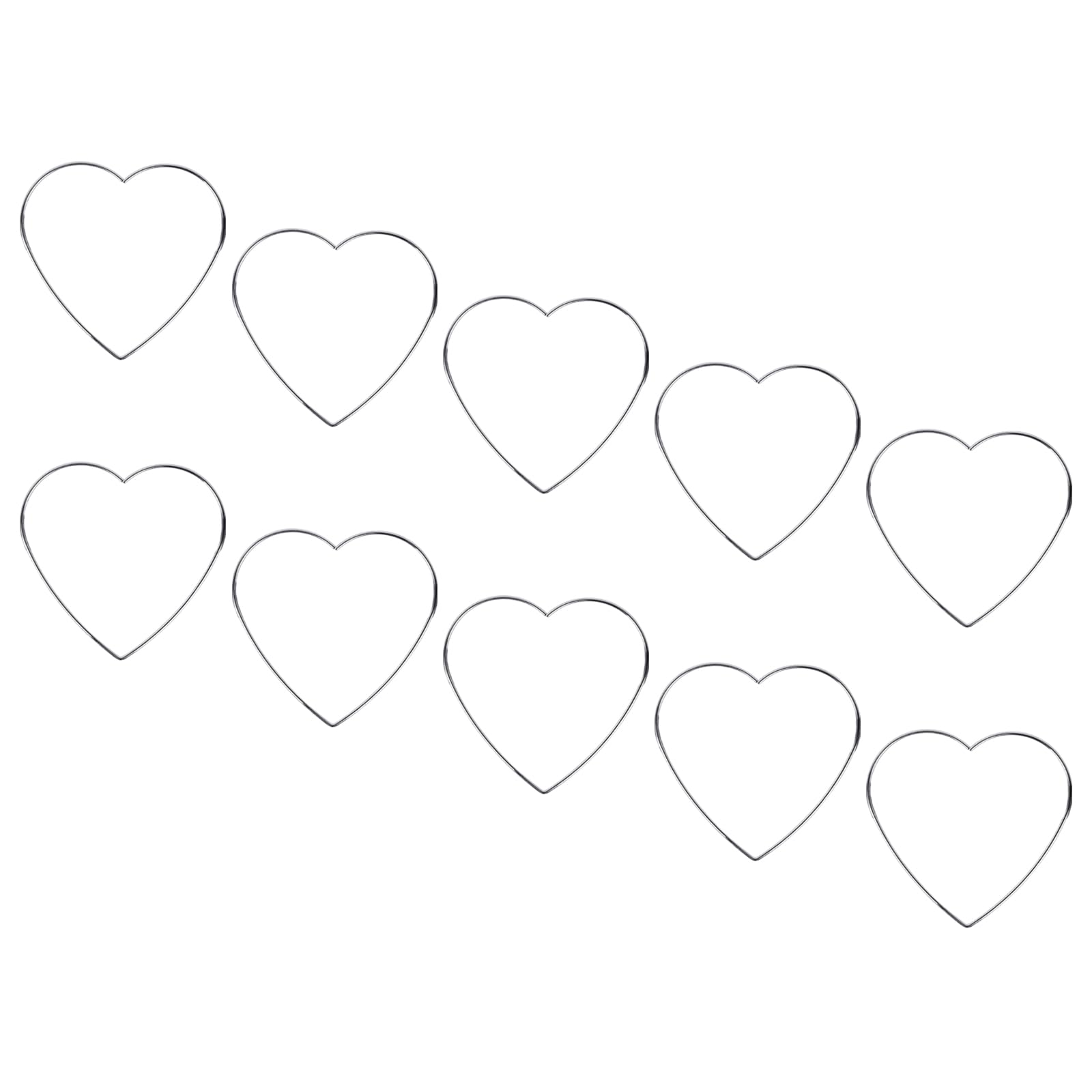 Of 10 Heart Shaped Welded Metal Hoops for Dream Catchers and Dreamcatchers Hoops Party Decoration Supplies