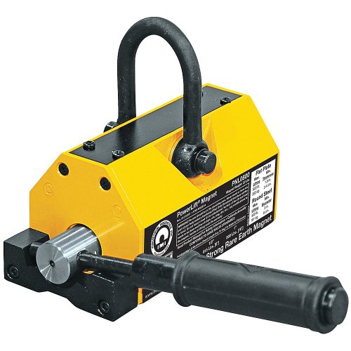 Lifting Magnet, 200 Lb Flat Steel Cap