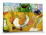 Prodotto di qualità 1art1 1art1 Vincent Van Gogh Poster Stampa Artistica Su Tela Natura Morta Con Tavolo Da Disegno Pipa Cipolle E Cera, 1889 Quadro Da Parete Sulla Barella  Murale XXL  Immagine 120x80 cm