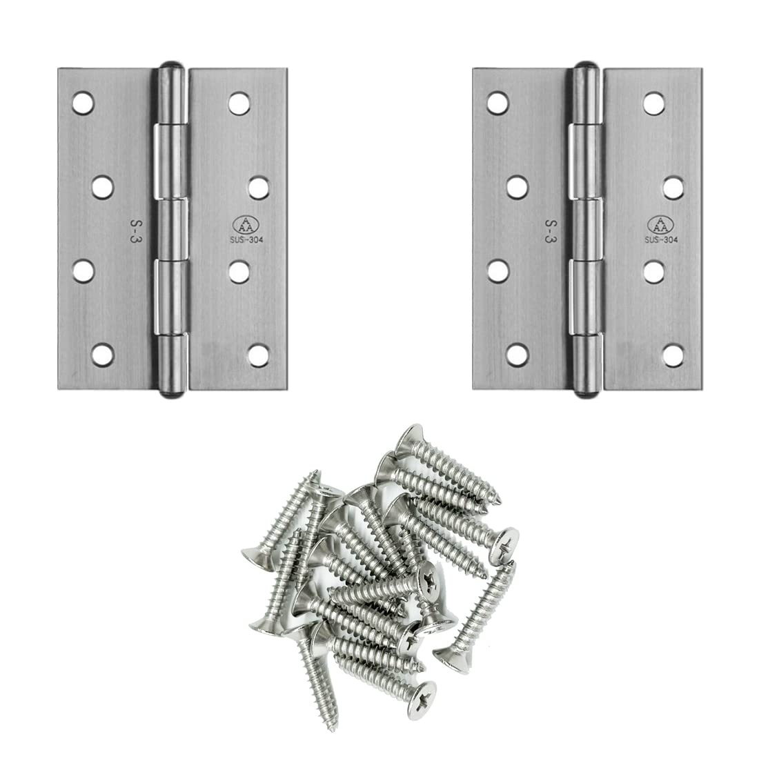 10pcs 304 Stainless Steel 2.5-inch Folding Butt Hinges Home Furniture Hardware Door Hinges for Case Lid Wooden Jewelry Box Lid (63mm x 41mm x 1.2mm) — Amazon image 17