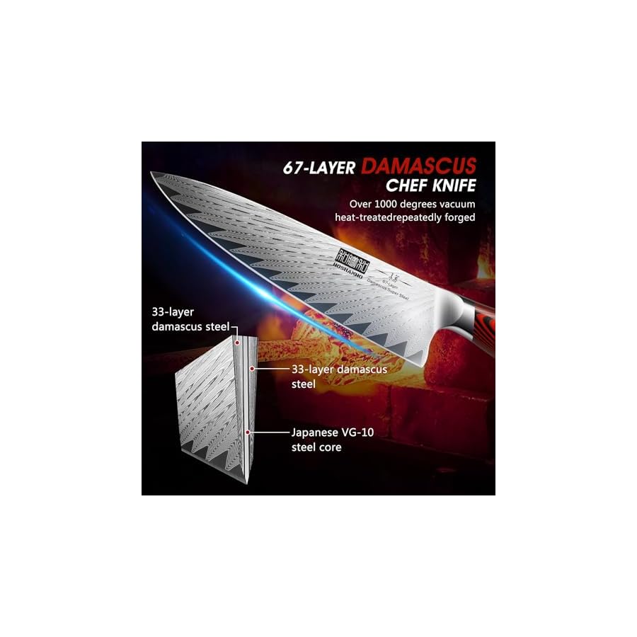 8-Inch-Damascus-Chef-Knife-Professional-VG-10-Damascus-Super-Steel-Kitchen-Knife-Ultra-Sharp-Cooking-Knife-with-Ergonomic-G10-Handle HOSHANHO 8 Inch Damascus Chef Knife, Professional VG-10 Damascus Super Steel Kitchen Knife, Ultra Sharp Cooking Knife with Ergonomic G10 Handle