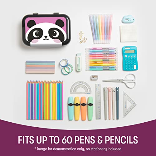 Image of ZIPIT Large Recycled Plastic Pencil Box for Girls | Pencil Case for School | Organizer Pencil Bag | Large Capacity Pencil Pouch (Panda)
