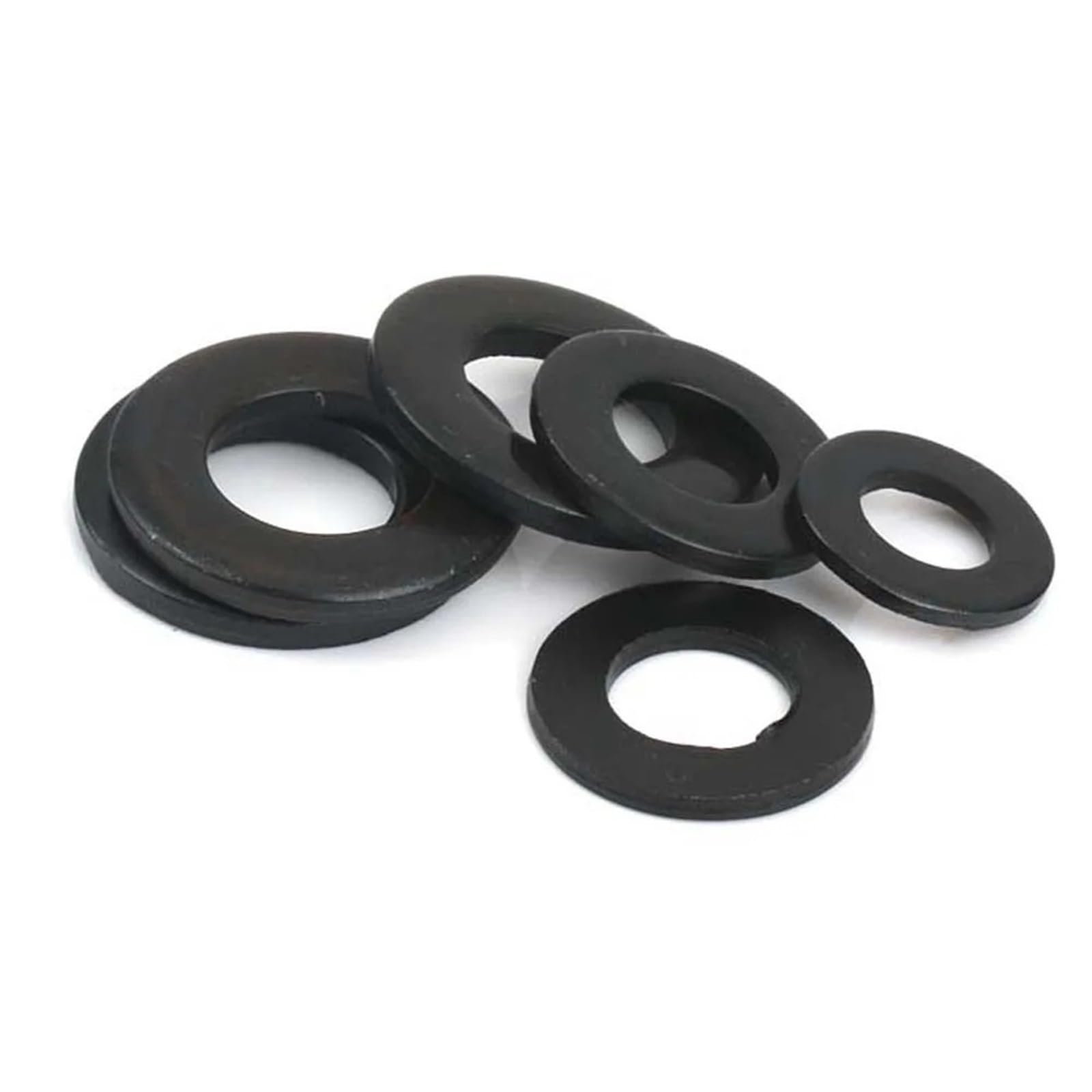 400 Stück M4-M16 schwarz plattierte flache Unterlegscheiben aus Edelstahl 304, einfache Dichtung FüR Schrauben(M14x28x2.5)
