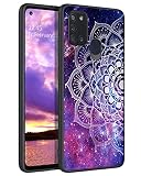 YINLAI Coque Samsung Galaxy A21S Lumineux Violet Mandala Motif Scintillant Etui Samsung A21S Housse Silicone Case Antidérapant Ultra-Mince Antichoc Cover Housse pour Samsung Galaxy A21S