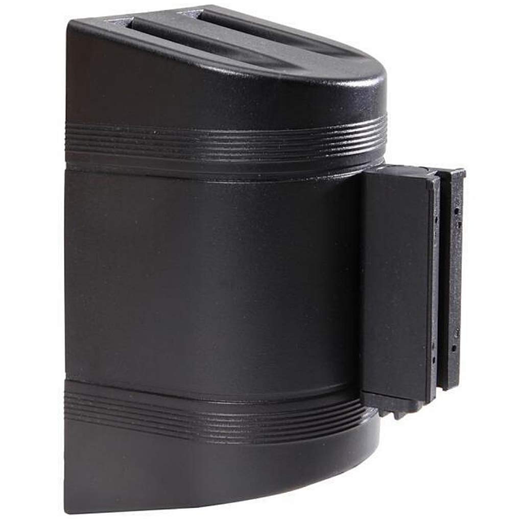Cinta de barrera retráctil de 4,5 m con carcasa de pared de plástico ABS, función de bloqueo automático retráctil, barrera de seguridad para control de multitudes (rojo/blanco)