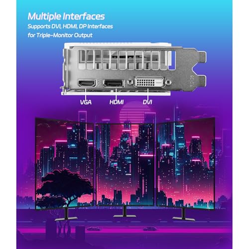 Image of MOUGOL AMD Radeon RX 580 Graphics Card, 8GB GDDR5 256 Bit Video Card for PC Gaming, HDMI /DP /DVI PCI Express x 16 3.0 Dual Fans Computer Gaming GPU