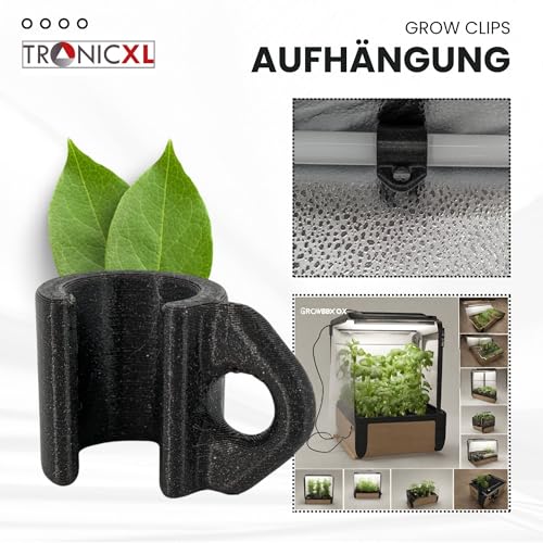 TronicXL Aufhängung für Grow Box Zelt Schrank 16mm Stangen Befestigung Zubehör für Growbox für Homebox Growschrank Secret Jardin GrowPro DiamondBox Zelsius Mars Hydro etc