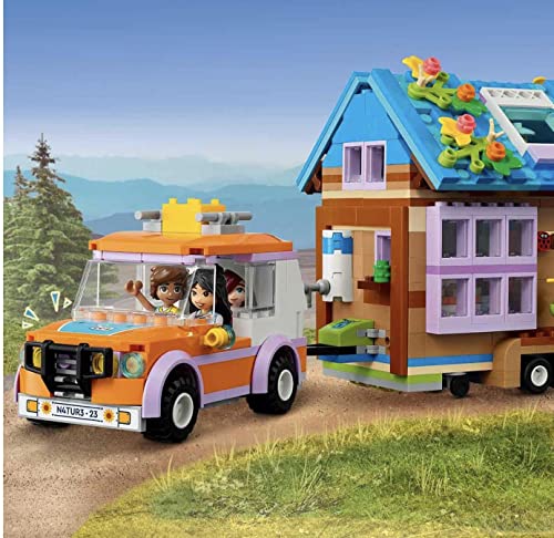 Friends Casetta Mobile, Playset con Roulotte Apribile e Macchina Giocattolo per Campeggio nella Foresta, Personaggi 2023 di Leo e Liann, Giochi per Bambini e Bambine da 7 Anni, Idee Regalo 41735 - Lego - Immagine 1