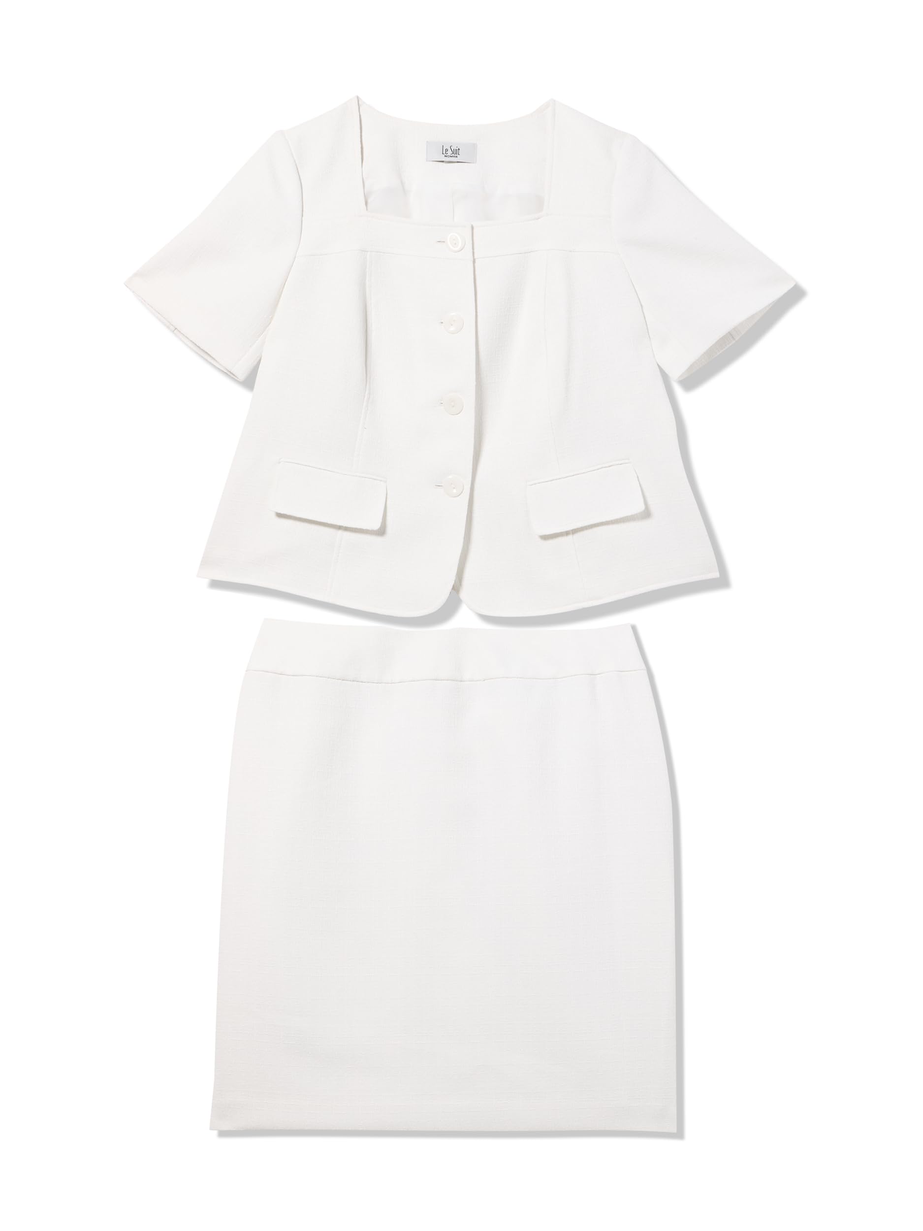 Le Suit Womens Jacket Skirt Suit