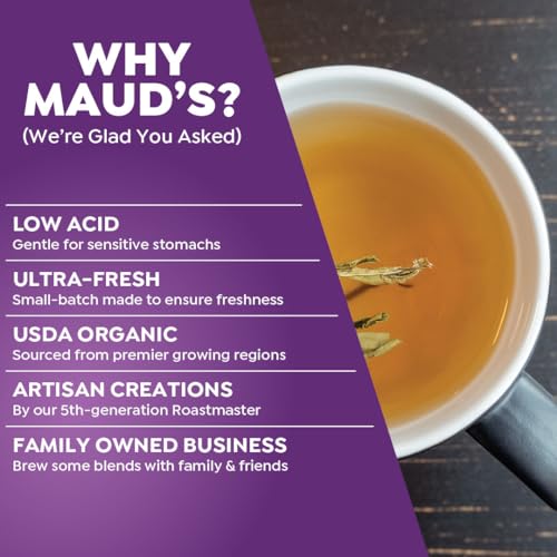 Image of Maud's Organic Chamomile Lavender Tea Pods - 24ct | Gourmet Blended Tea Leaves in Single Serve Tea Pods - Compatible with Keurig Coffee Makers