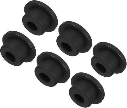 MECCANIXITY High Temp Silicone Plugs, Dia 19mm/0.75 Inch, T Shaped, Black, Pack of 6