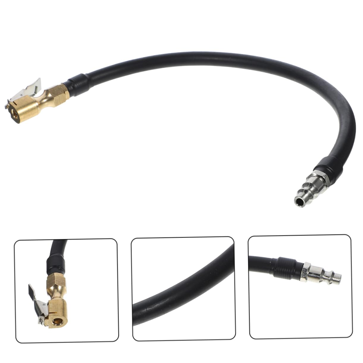 SOLUSTRE 3stücke Tire Inflator Schlauch Hochdruckadapter Für Luftkompressor Robuster Und Langlebiger Gummischlauch Präzise Druckregelung Kompatibel Mit Gängigen Reifenfüllern Für Und
