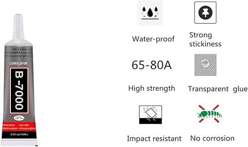 Miniatura 2 de LUONILAYOR Matta B7000 17fl oz x 1 pegamento transparente Super Craft y 5 rotuladores para arte de uñas madera joyas bricolaje zapatos teléfono 17fl
