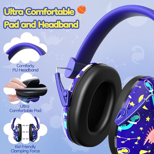 Image of Dr.meter Noise Cancelling Headphones for Kids Adults: 27.4dB Noise Reduction Ear Muffs Kids Ear Protection Earmuffs for Toddler Monster Jam, Airplane, Fireworks, Concerts and ADHD Autism Sensory