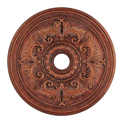 Image of Livex Lighting 8210-30 Ceiling Medallion, Crackled Greek Bronze Medium