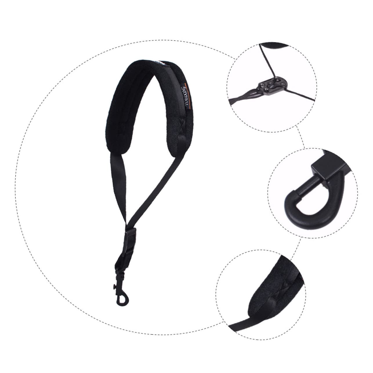 FUNOMOCYA Saxophone Neck Strap Sax Harness Saxophone Belt Foldable Easy to Carry Strong Stitching
