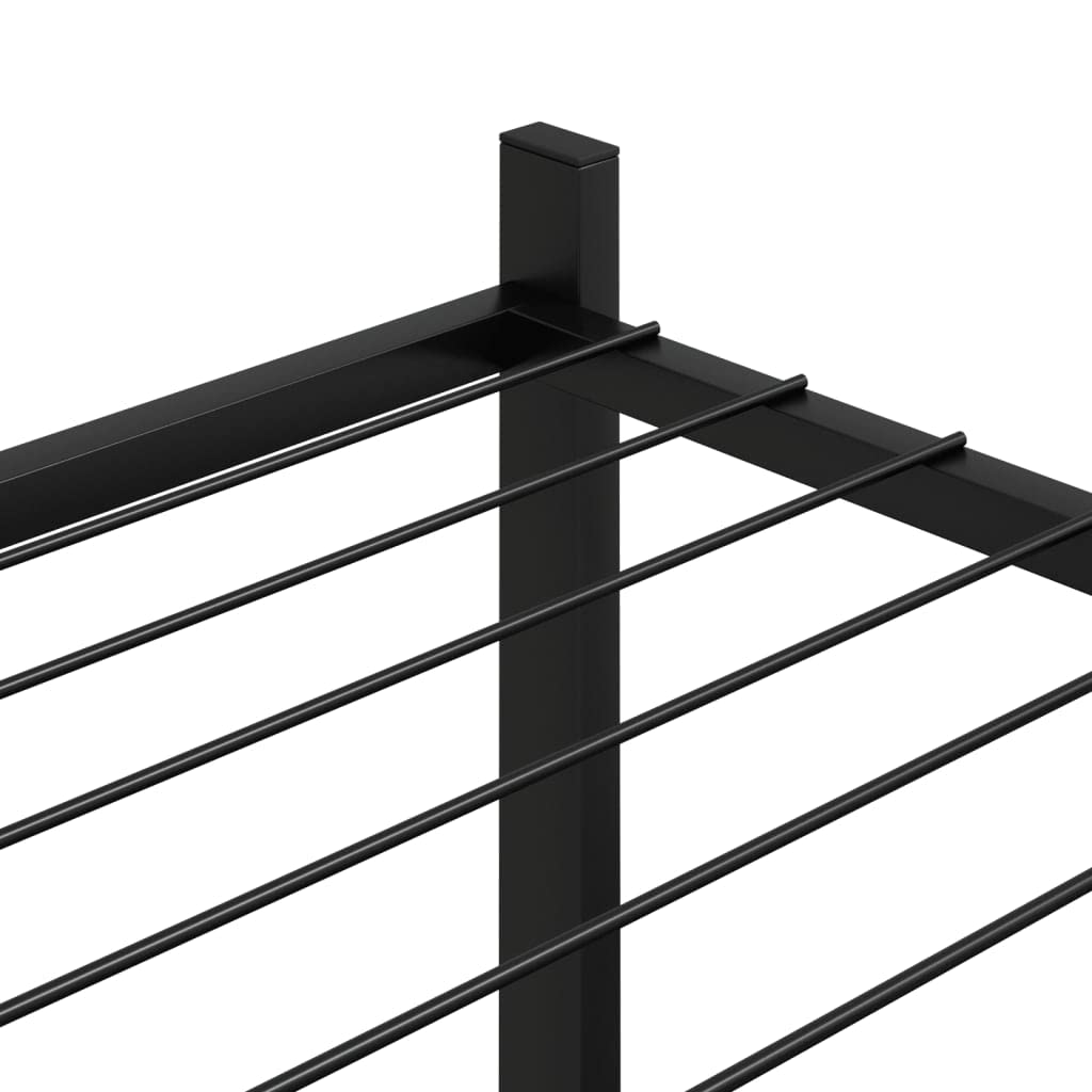 Jardinera (83 x 25 x 80 cm, 3 niveles), color negro | Estante de esquina para plantas, soporte sólido, expositor de almacenamiento