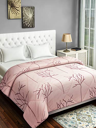 Image of Swayam Double Size AC Comforter | 254 cm X 228 cm | Pink, 150 GSM | Comes with Health Layer : Prevents oozing Out of Fibre