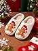 Christmas Slippers Holiday Slipper House Home Slipper for Women,Gingerbread Man Slipper